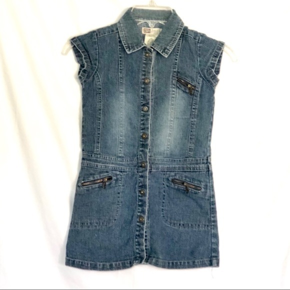 Faded Glory Faded a Look Denim Dress Girls 6/6X - Picture 1 of 6